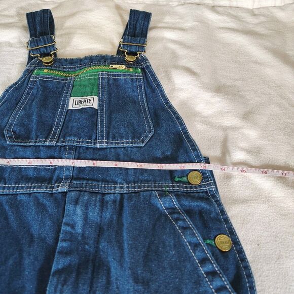 Liberty Denim Overalls Boys Size 12 Blue Jean Bib Workwear Straight Leg Vintage - Picture 8 of 11
